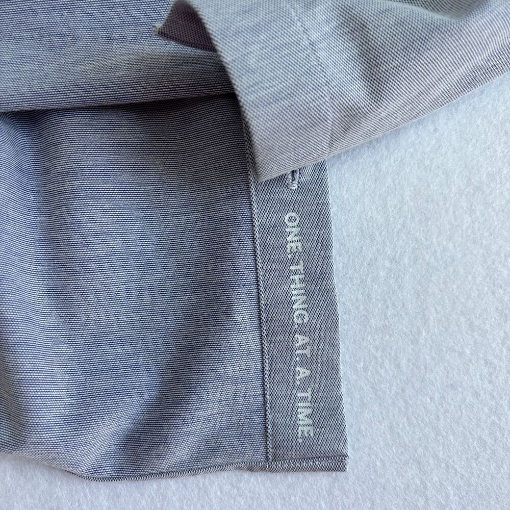 Lululemon Commission Long Sleeve Shirt Mens XL Blue Pocket Performance Stretch - Picture 5 of 8